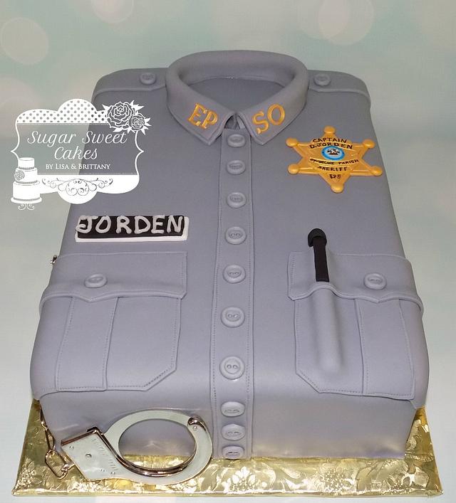 Police Shirt - Decorated Cake by Sugar Sweet Cakes - CakesDecor