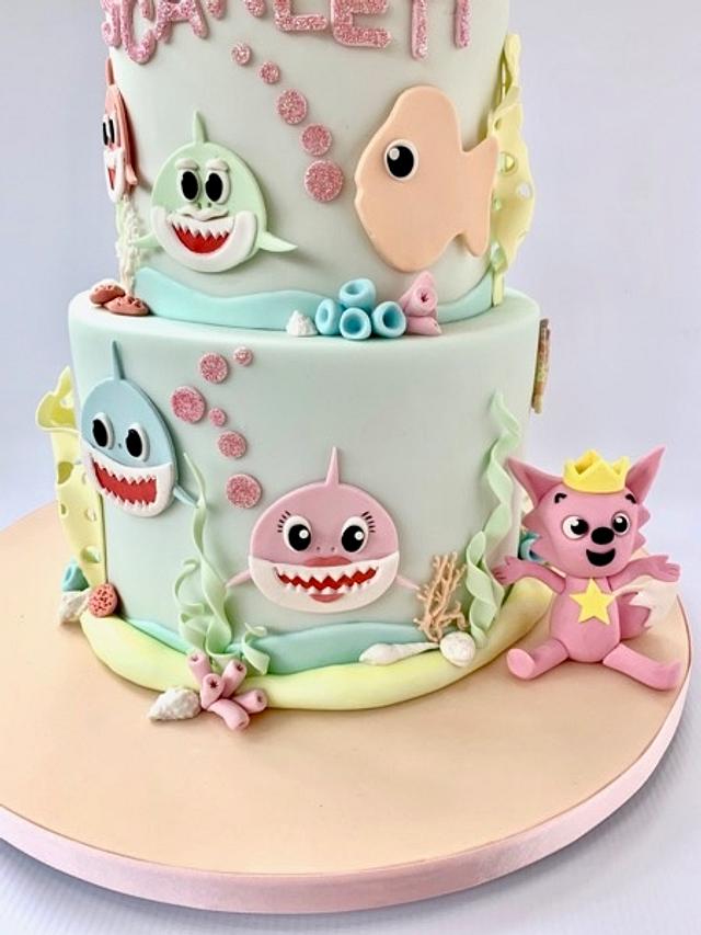 Baby Shark In Pastels Cake By Canoodle Cake Company Cakesdecor