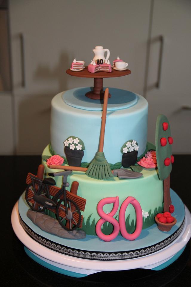 80th birthday cake Cake by Cakes for Fun_by LaLuub CakesDecor