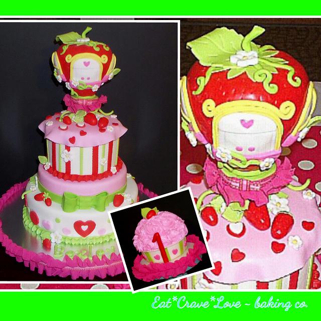 Very Berry cake for Strawberry Shortcake 1st birthday - CakesDecor