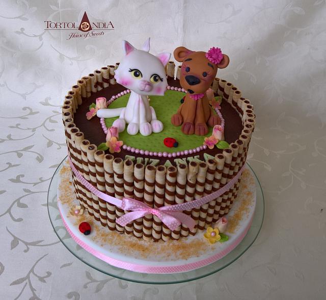 Sweet cat & dog - Cake by Tortolandia - CakesDecor