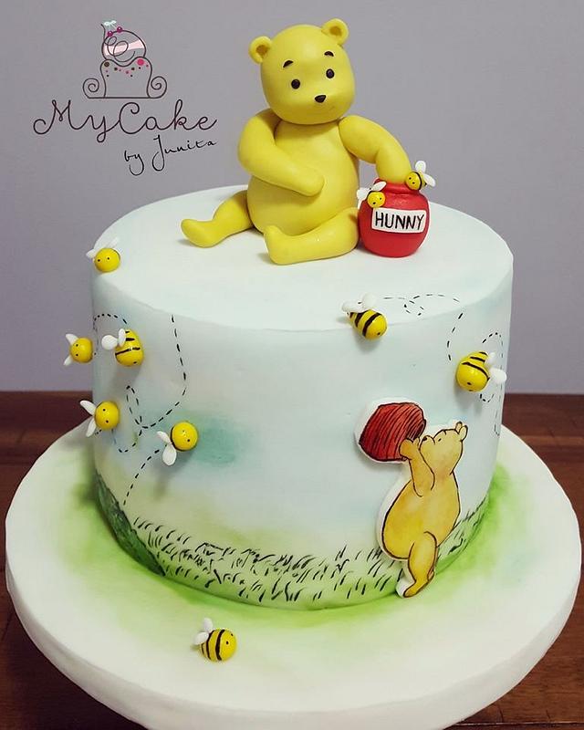 Classic Pooh cake for babyshower - Decorated Cake by - CakesDecor