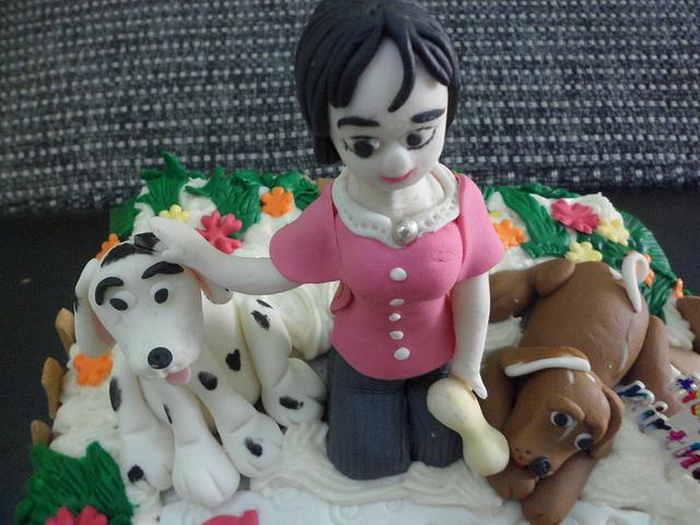 Dog lover Birthday cake - Decorated Cake by JudeCreations - CakesDecor