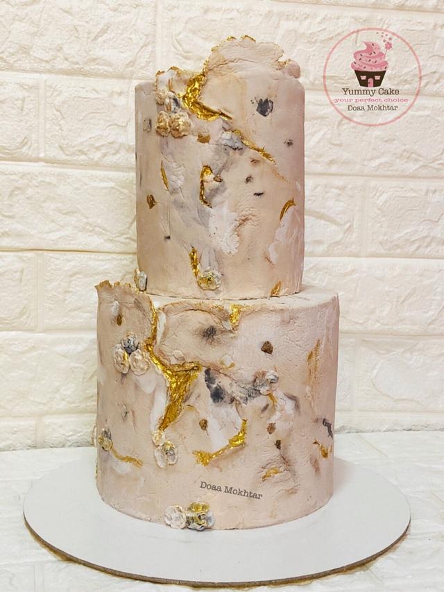 Marble stone cake - Cake by Doaa Mokhtar - CakesDecor