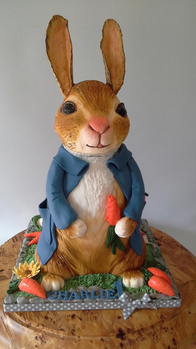 Peter rabbit cake Decorated Cake by milkmade CakesDecor