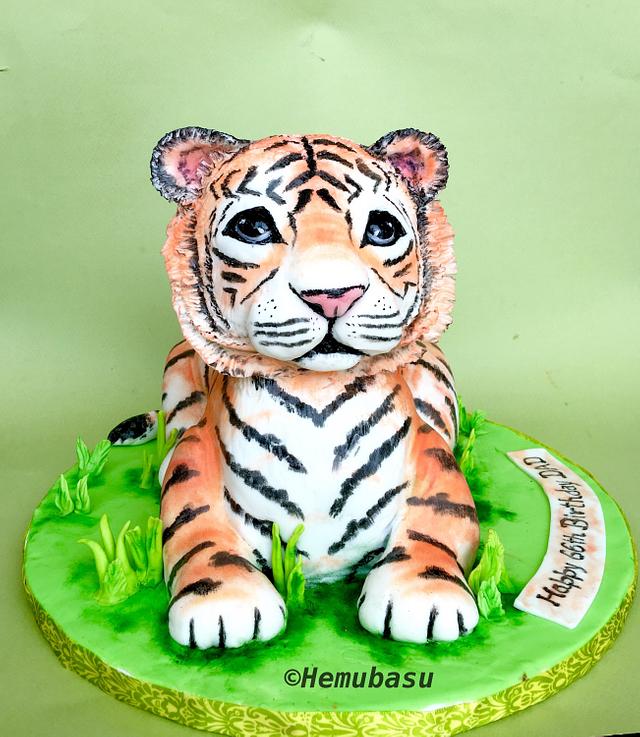 Premium AI Image | Tiger Animal cake shape animal shaped food concept  illustration generative ai
