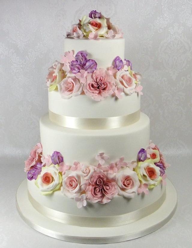 Joanne Wedding Cake - Decorated Cake by Ceri Badham - CakesDecor