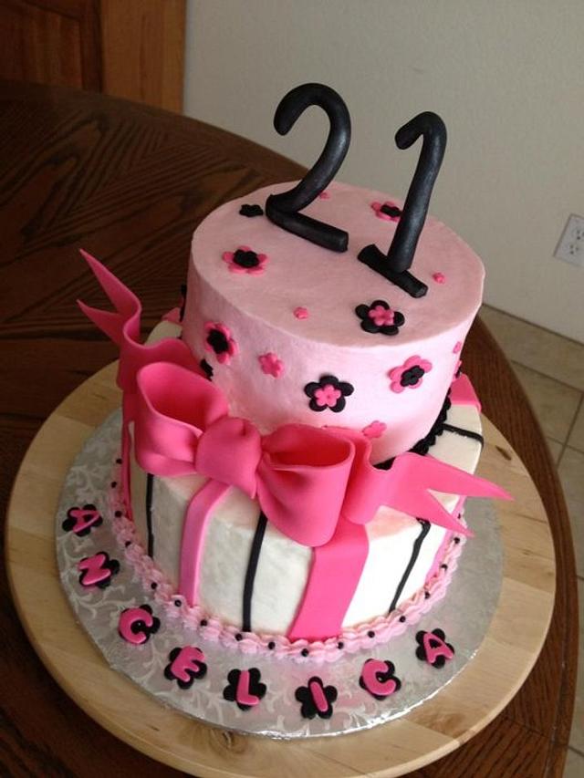 The 21st Birthday - Decorated Cake by taralynn - CakesDecor