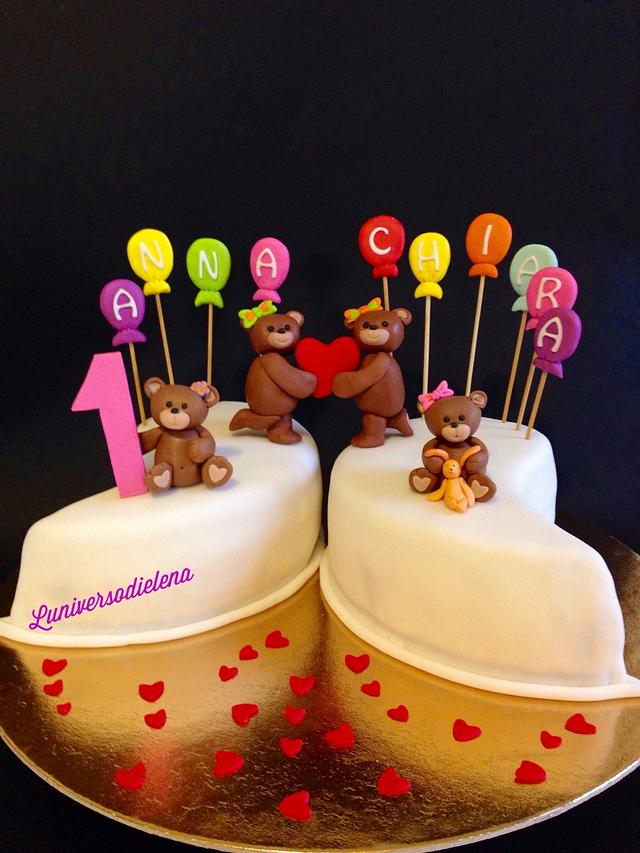 Cake for twins cake by Elena CakesDecor