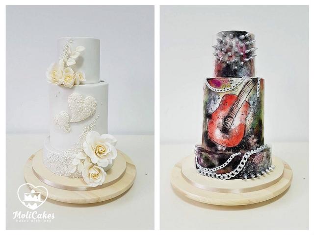 2-sided wedding cake