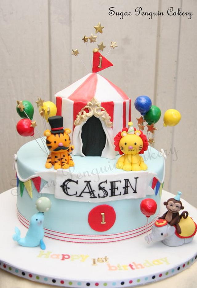 Circus-themed Fun! - Decorated Cake by Ivone - Sugar - CakesDecor