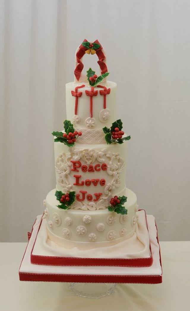 Christmas Holly Cake  Decorated Cake by Sugarpixy  CakesDecor