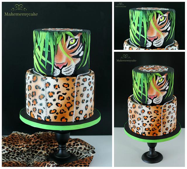 Wild and Sexy animal print cake