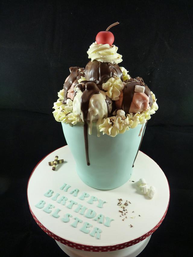 Ice Cream Sundae Decorated Cake By Codsallcupcakes Cakesdecor