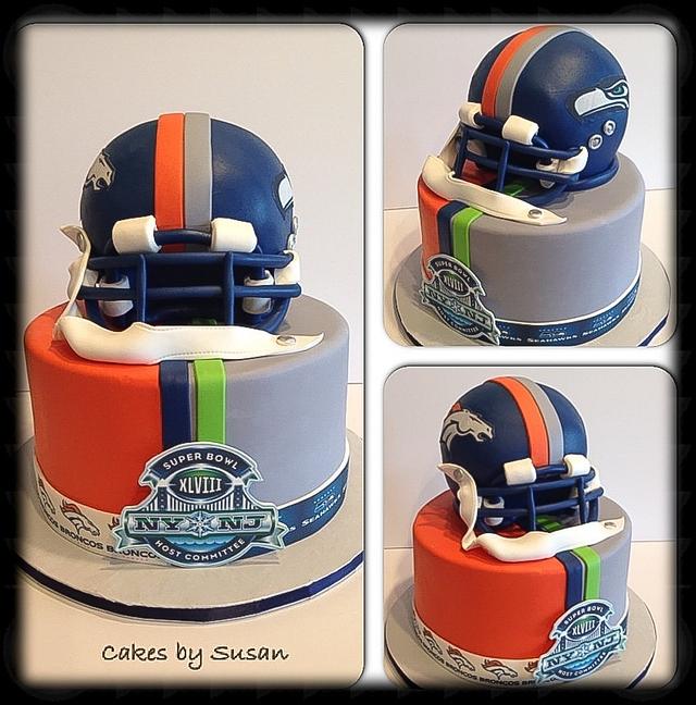 Super Bowl football cake Decorated Cake by Skmaestas CakesDecor