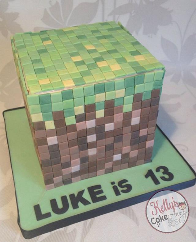Minecraft Block Fondant Cake with Multiple Designs - CakeIndulge PH