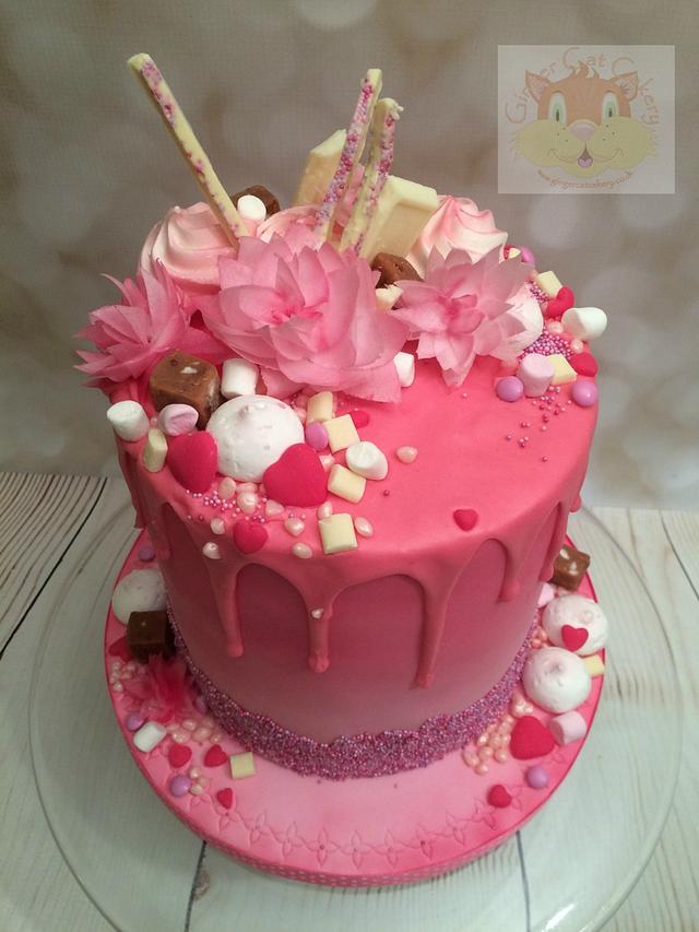 Explosion of pink! - Cake by Elaine - Ginger Cat Cakery - CakesDecor