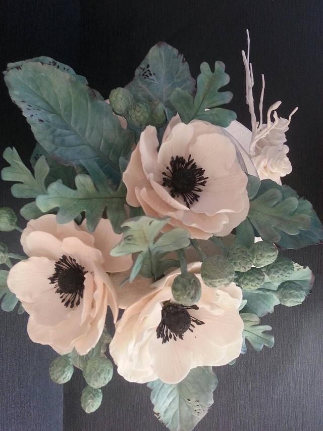 Anemone cake Cake by Katya CakesDecor