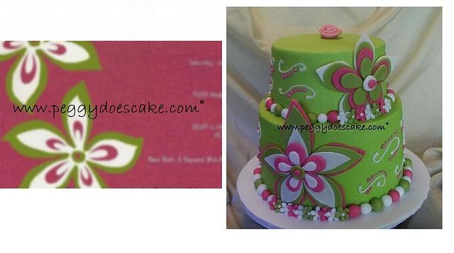 Green and Pink Cake