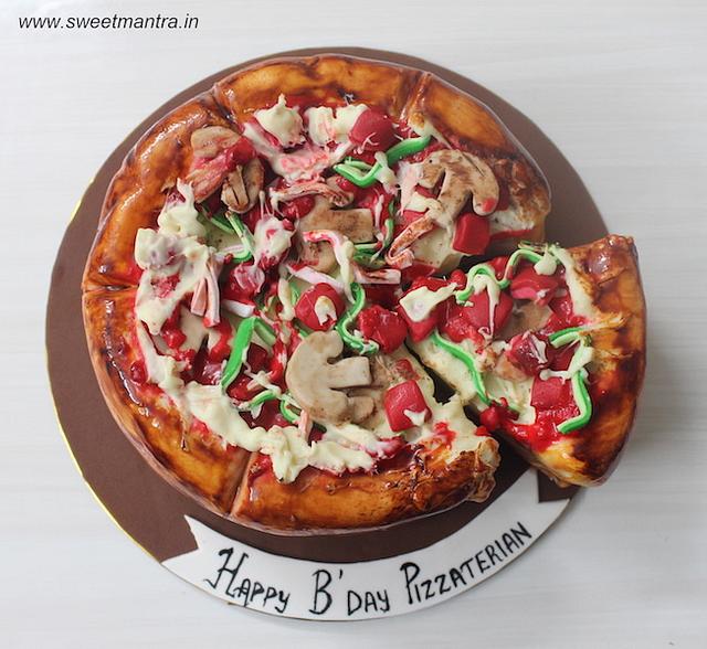 Pizza Cake | Recipe | Pizza birthday cake, Pizza cake, Creative cakes