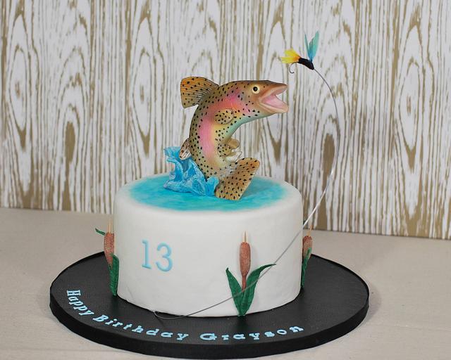 Fondant Fish Cake Topper/fathers Day Cake Topper/cake Topper - Etsy