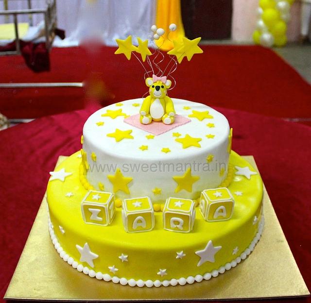 Cake for Naming Ceremony Decorated Cake by Sweet Mantra CakesDecor