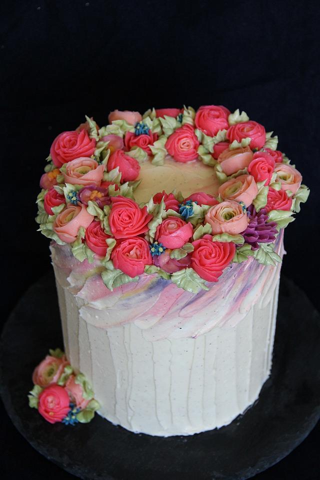 Buttercream flowers - Decorated Cake by Anastasia - CakesDecor