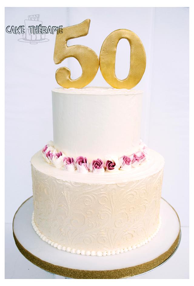 50th Golden Anniversary Cake - Regency Cakes Online Shop