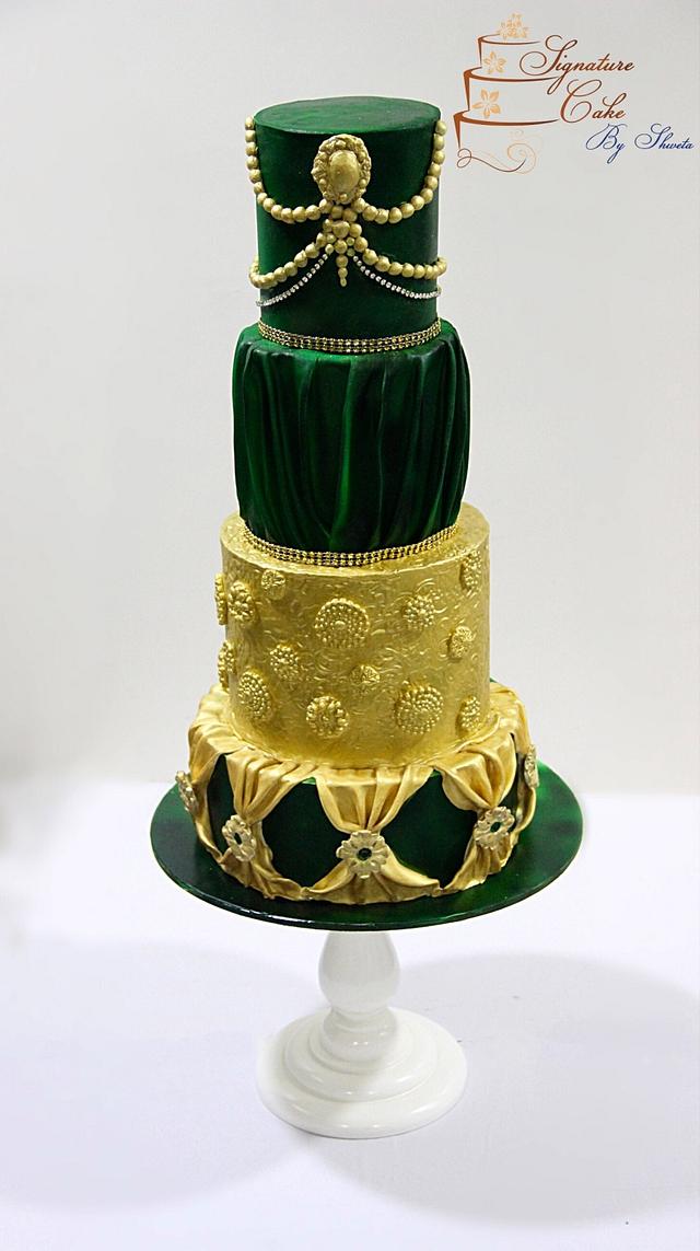 38+ Beautiful Cake Designs To Swoon : Emerald Green Cake 50th Birthday