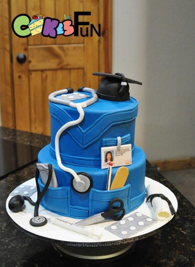 Nursing Graduate Cake Decorated Cake By Cakes For Fun CakesDecor   Wapgb09yj1trp5m2jy8x 