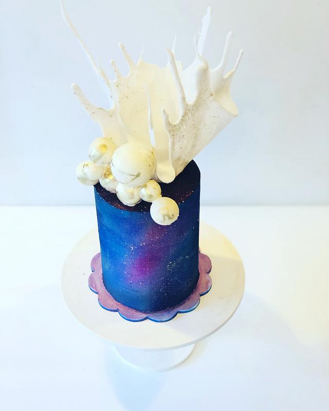 Galaxy cake - Cake by Chica PAstel - CakesDecor