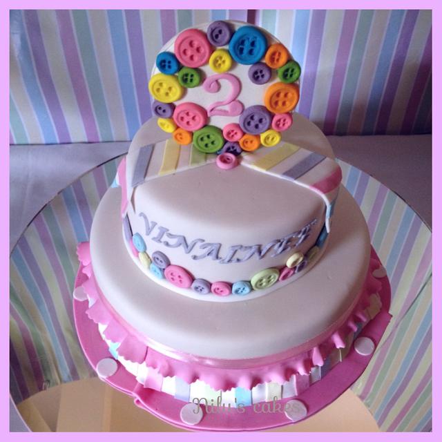 Cute as a button - Decorated Cake by Nilu's Cake D'lights - CakesDecor