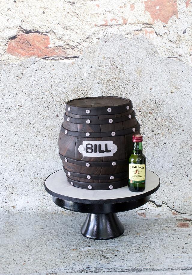 Whiskey Barrel Decorated Cake By Anchored In Cake Cakesdecor 1716