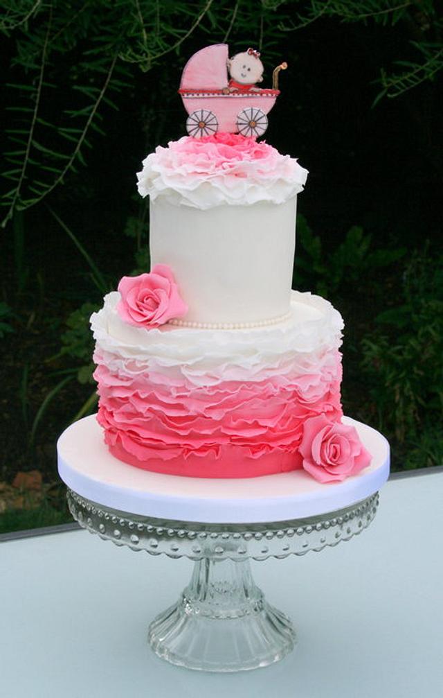 It's A Girl Cake - Decorated Cake By Alison Lee - CakesDecor