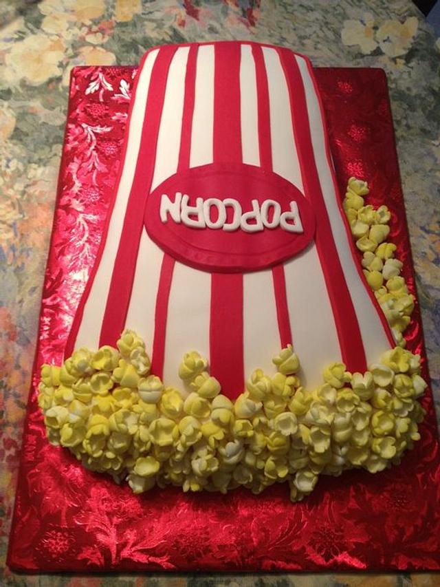 Popcorn Cake - Decorated Cake by Courtney Healan - CakesDecor