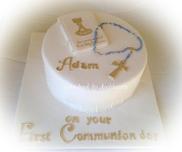 first communion boy cake