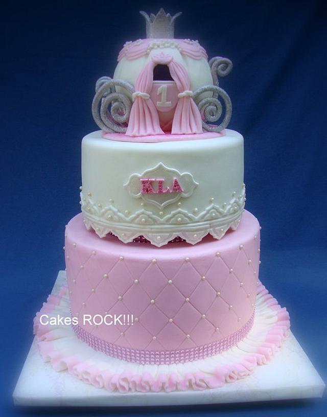 Princess Kennedy's First Birthday Cake - Cake by Cakes - CakesDecor