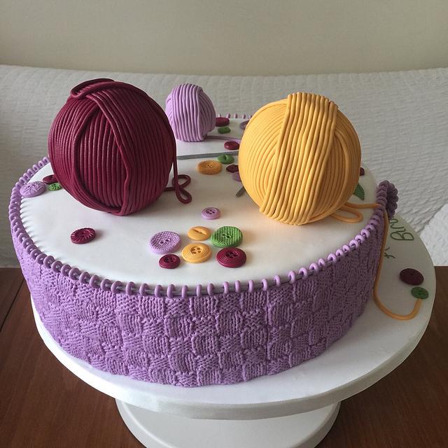 Knitting Cake Cake by La Shay by Ferda Ozcan CakesDecor