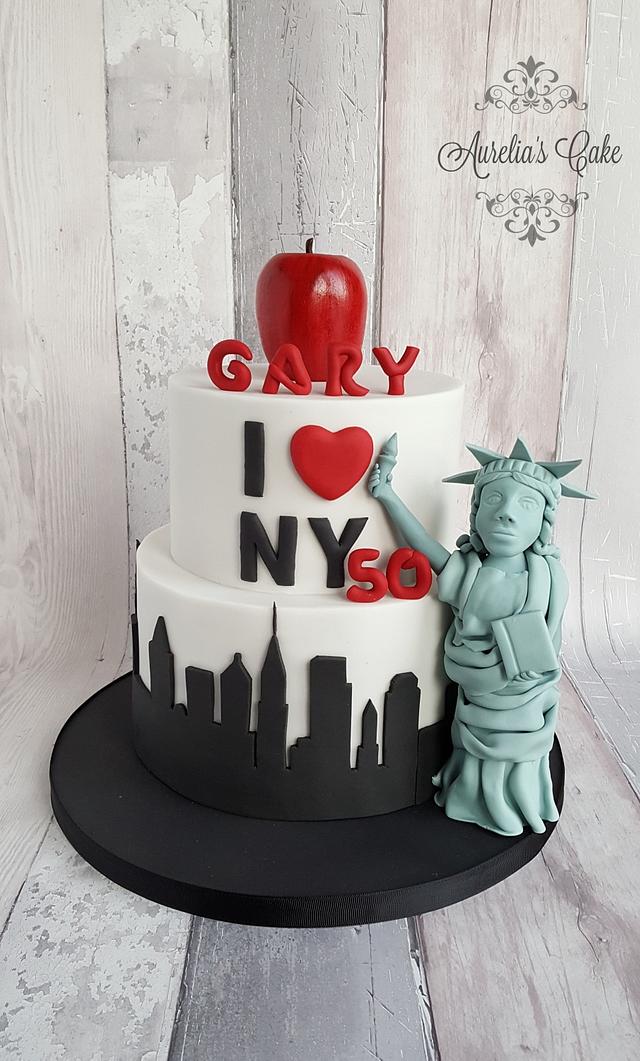 I love New York - Decorated Cake by Aurelia's Cake - CakesDecor