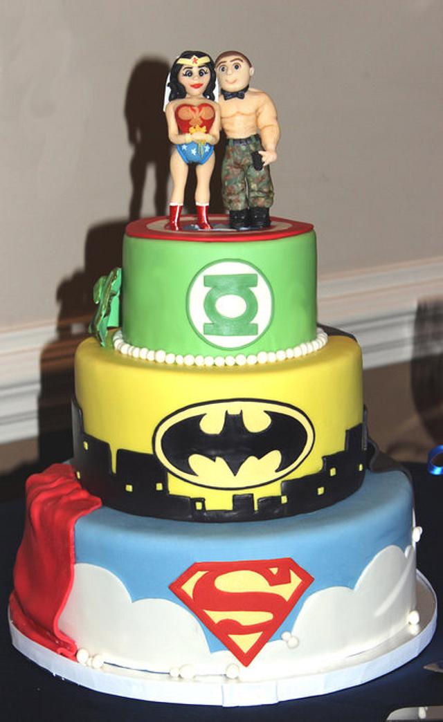 Super Hero Wedding Cake! - Decorated Cake by - CakesDecor