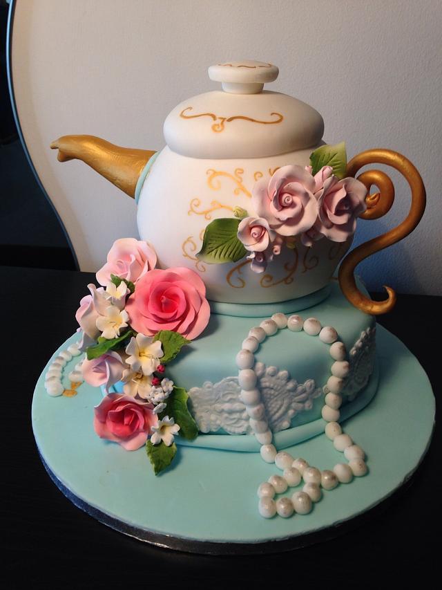 Vintage tea party - Decorated Cake by Jillbill01 - CakesDecor