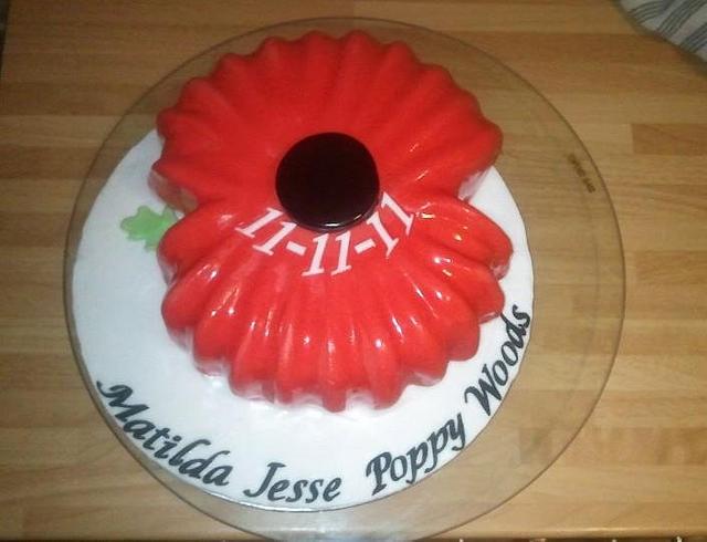 Remembrance Poppy Cake