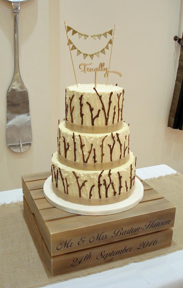 Twigs Wedding Cake - Decorated Cake by Alison Inglis - CakesDecor