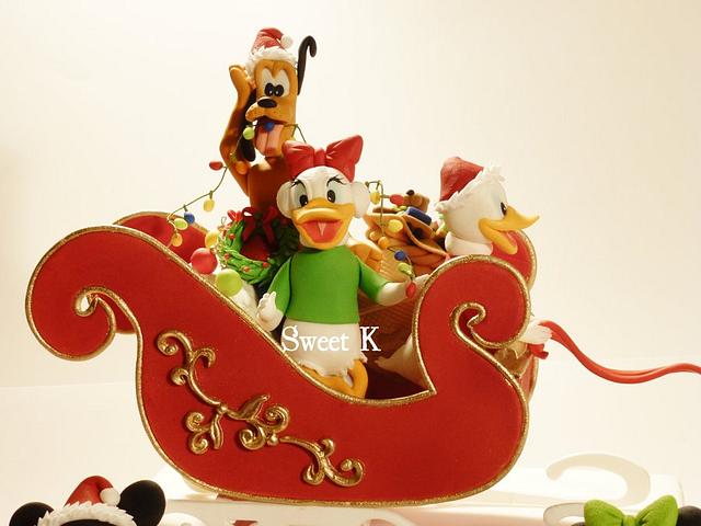 Mickey's sleigh and friends