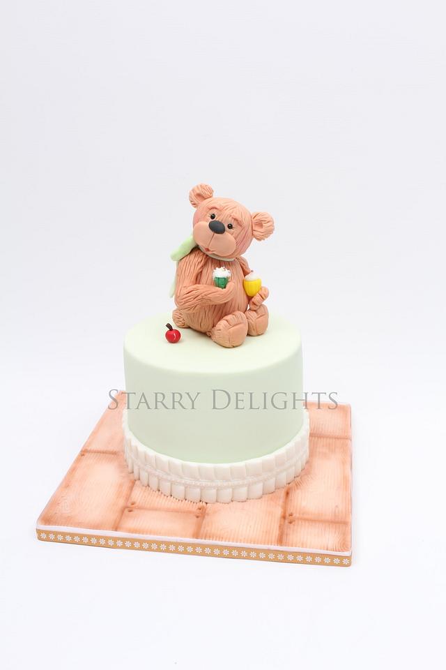 Teddy Bear cake and cupcakes , Macmillan's coffee morning - CakesDecor