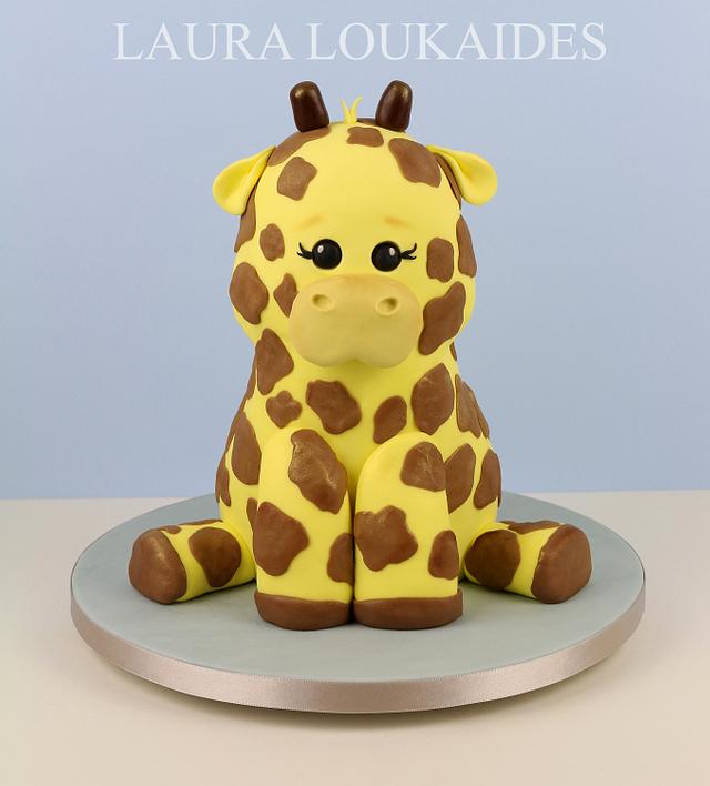 Baby Giraffe Cake - Decorated Cake By Laura Loukaides - Cakesdecor