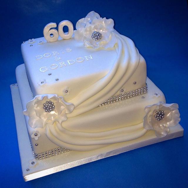 Diamond Wedding - Decorated Cake by Caron Eveleigh - CakesDecor