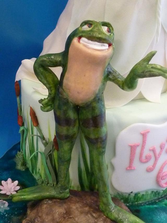 Princess Tiana And Frog Prince Naveen - Decorated Cake By - Cakesdecor