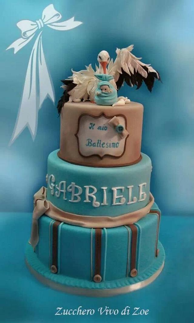 Christening Cake for a Boy - Decorated Cake by - CakesDecor