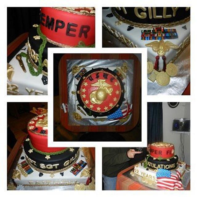 Marine Corps Retirement Cake 2 Cake By Bella Noche Cakesdecor